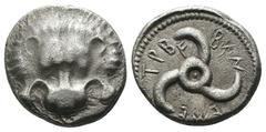 Greek Lycia. Perikles. (380-360 BC) AR Third Stater. Obv: lion scalp facing. Rev: Triskeles. Weight 3.01 gr - Diameter 13 mm