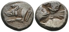 Greek Lycia. Uncertain Dynast. (ca. 520-480 BC) AR Stater. Obv: forepart of boar left. Rev: incuse punch, diagonally divided.Weight 8,89 gr - Diameter 16 mm