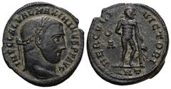 Roman Imperial Roman Imperial Coins MAXIMINUS II DAIA.(310-313).Antioch.Follis. Obv : IMP C GAL VAL MAXIMINVS P F AVG. Laureate head to right. Rev : HERCVLI - VICTORI ANT. Hercules, standing right, le