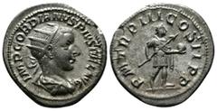 Roman Imperial (Silver, 4.00gr 22mm) Gordian III, 238-244. Antoninianus Rome, 241-243. Radiate, draped and cuirassed bust of Gordian III to right. Rev. Gordian III, in military dress, standing right, 