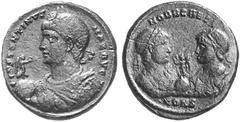 THE ANCIENT WORLD ROMAN IMPERIAL COINAGE No.: 319 Estimate: USD 5000 Constantine the Great, 307-337 AD, with Constantine II and Constantius II as Caesars. AE 25mm – Medallion, 328-30 AD. Constantinopl