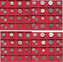 COLLEZIONE EMILIO CARRERA, MONETE DELL'IMPERO ROMANO IMPERO ROMANO. Lotto di 44 monete. Monetazione mista dell’impero romano dal I al IV secolo. Si segnalano coniazioni di Caligola, Claudio, Galba, Ve