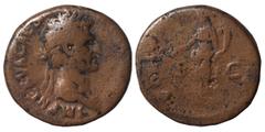 Roman Imperial Nerva, 96-98. Dupondius (10.03 g, 26 mm), Rome. IMP NERVA CAES […] radiate head of Nerva right. Rev. FO[RTVNA AVGVST] Fortuna standing facing, head right, holding rudder and cornucopiae