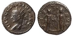 Roman Imperial Claudius II Gothicus, 268-270. Antoninianus (billon, 3.45 g, 20 mm), Antioch. IMP C CLAVDIVS AVG: Bust of Claudius Gothicus, radiate, draped, right or head of Claudius Gothicus, radiate