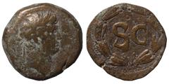 Roman Provincial SYRIA, Seleucis and Pieria. Antioch. Otho, 69. As (bronze, 12.68 g, 28 mm). [IMP M OTHO CAE AVG] Laureate head of Otho to right. Rev. Large S C within laurel wreath. McAlee 321; RPC I