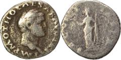 Roman Imperial Otho, 69. Denarius (silver, 2.82 g, 18 mm), Rome. IMP M OTHO CAESAR AVG TR P Bare head of Otho to right. Rev. SECVRITAS [P R] Securitas standing front, head to left, holding wreath in h