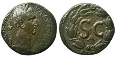 Roman Provincial SYRIA, Seleucis and Pieria. Antioch. Nerva, 96-98. Ae (bronze, 13.39 g, 28 mm). IMP CAESAR NERVA AVG III COS Laureate head of Nerva to right. Rev. Large S•C within laurel wreath; A be