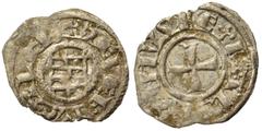 Medieval Medieval. Denier (silver, 0.26 g, 13 mm). Gateway or wall. Rev. Cross. Nearly very fine.