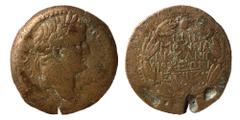 Roman Provincial SYRIA, Seleucis and Pieria. Antioch. Otho. AD 69. Æ As (bronze,12.75 g, 30 mm) C. Licinius Mucianus, legatus Syriae. Dated year 117 of the Caesarean era (AD 69). IMP M OTHO CAE AVG La