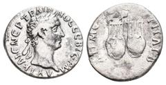 Roman Provincial LYCIA. Trajan, 98-117 AD. AR, Drachm. Obv: AYT KAIC NER TRAIANOC CEB GERM. Laureate head of Trajan, right. Rev: DHM EX YPAT B. Two lyres with owl above. SNG von Aulock 4268. Condition