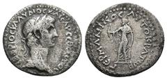 ROMAN PROVINCIAL KOINON OF LYCIA, Claudius AD 41-54. AR Drachm. Obv: TIBEΡIOC KΛAYΔIOC KAICAΡ CEBACTOC Laureate head right. Rev: ΓΕΡMANIKOC AYTOKΡATΩΡ Apollo walking left, holding bow in outstretched 