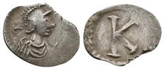 Byzantine ANONYMOUS. Time of Justinian I (527-565). Half Siliqua. . Condition: Very Fine. Weight: 0.90 g. Diameter: 15.4 mm