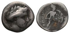 GREEK LOKRIS. Lokri Opuntii. Hemidrachm or Triobol (Circa 360-350 BC). . Condition: Fine. Weight: 2.31 g. Diameter: 15.1 mm.