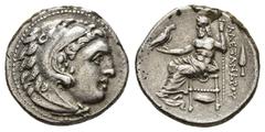 GREEK Kingdom of Macedon. Alexander III 'The Great' AR Drachm. Kingdom of Macedon. Alexander III 'The Great' AR Drachm. Kolophon, circa 322-317 BC. Struck under Philip III Arrhidaios in the name and t