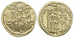Medieval & World Italy. FRANCESCO DANDOLO, 1328-1339 AD. AV. Venice Obv: FRA DANDVLO / S M VЄNЄTI / DVX. Doge and St. Mark standing and holding a long cross between them. Rev: Christ nimbate and seate