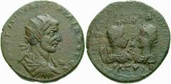 RöMISCHE PROVINZIALPRäGUNGEN Philippus I. Arabs No: 1316 Schätzpreis/Estimation DM 200.- Philippus I. Arabs, 244 - 249. Bronze, Seleukeia am Kalykadnos in Kilikien. Büste mit Strahlenkrone / Büsten de
