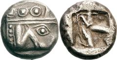 Lykien Phaselis Stater 520/480 v. Chr. 10.71 g. Prora in Form eines Eberkopfes nach r. / Quadratum incusum mit unregelmäßigen Unterteilungen. Heipp-Tamer 27 Müseler/Nollé IX, 5 Sehr schön Ex Auktion M