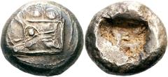 Lykien Phaselis Stater 520/480 v. Chr. 10.94 g. Prora in Form eines Eberkopfes nach l. / Rohes Incusum. Heipp-Tamer 31 Müseler/Nollé IX, 6 Sehr schön Ex Auktion Leu 72, 1998, 286.