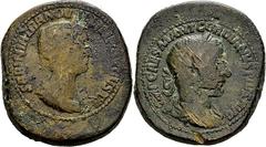 Kaiserliche Prägungen Gordianus III. und Tranquillina. Medaillon? 241. 24.57 g. Büste des Gordianus / Büste der Sabinia Tranquillina RIC S. 52 Anm. (dies Exemplar) C. - Gnecchi - Pink, The bronze meda