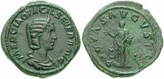 RÖMISCHE MÜNZEN (ROMAN COINS) -Kaiserliche Prägungen -Kaiserliche Prägungen 960. Philippus I. Arabs für Otacilia Severa.. Sesterz 248/249. Büste / Pietas mit Weihrauchkästchen. RIC 208a; C. 46. 19.68 