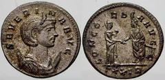 RÖMISCHE MÜNZEN (ROMAN COINS) -Kaiserliche Prägungen -Kaiserliche Prägungen 1016. Aurelianus für Severina.. Antoninian, auf die Hochzeit des Kaiserpaares. Büste über Mondsichel / Dextrarum iunction zw
