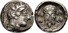 Attika Athen Hemidrachme 448/415 v. Chr. Kopf der Athena / Eule. Svoronos, Tf. 13, 33 2.14 g.; Feine Tönung Sehr schön Ex Auktion Peus Nachf. 292, 1977, 5058.