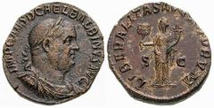RÖMISCHE MÜNZEN (ROMAN COINS) -Kaiserliche Prägungen -Kaiserliche Prägungen 793. Balbinus, 238.. Sesterz. Büste / Liberalitas mit Abacus und Füllhorn. RIC 15; C. 11. 17.82 g. Rötliche Messingpatina Se