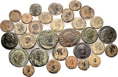 Kaiserliche Prägungen Constantinus I. Follis, Konstantinopel. Licinius. Follis (2), Fausta. Red. Follis, Helena. Red. Follis, sowie 22 Kleinnominale des 4. Jhdts. 31 Stück Schön - Sehr schön