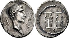 PROVINZIAL PRÄGUNGEN Lykien Masikytos Augustus, 27 v. Chr.-14 n. Chr. Drachme 27/19 v. Chr. Kopf / 2 Lyrae. Troxell, Lycian League 121; RPC -. 3.36 g.; Feine Tönung Sehr schön Korrosionsspuren