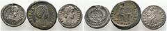 LOTS Römische Kaiser Siliqua 393/395. Dazu Centenionalis der Aelia Flaccilla sowie Siliqua des Gratianus. 3 Stück Sehr schön Aus dt. Privatsammlung, erworben vor 2014