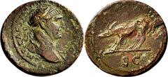 RÖMISCHE MÜNZEN Kaiserliche Prägungen Traianus, 98-117. Semis, Rom. Büste / Wölfin. RIC 694; Woytek 600b. 2.83 g.; Braungrüne Patina Knappes sehr schön Woytek liefert gute Gründe, diesen bislang als Q