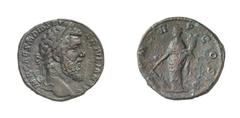 RÖMISCHE MÜNZEN (ROMAN COINS) ->Kaiserliche Prägungen ->Kaiserliche Prägungen 4565. Didius Julianus, 193.. Sesterz. Kopf / Fortuna mit Ruder und Füllhorn. RIC 15; C. 12. 20.51 g. Braungrüne Patina, Se