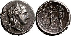 GRIECHISCHE MÜNZEN Sizilien Syrakus Agathokles, 317-289 v. Chr. Tetradrachme 310/308 v. Chr. Kopf der Kore Persephone / Nike vor Tropaion, links im Feld Triskeles. HGC 1536; Ierardi 178c (O46/R118; di