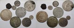 Ottoman Empire Mahmûd II, 1223-1255 H./1808-1839 AD. Lot of coins mostly from provincial mints, including amongst others a 6 qurush 1223 H/year 27, Baghdâd, riyal 1242 and 1246 from Tunis (both extrem