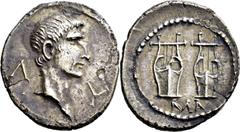 PROVINZIALPRÄGUNGEN Lykien Masikytos Augustus, 27 v. Chr.-14 n. Chr. Drachme 27/19 v. Chr. Kopf / 2 Lyrae. 12h. Troxell, Lycian League 121; RPC -. 3.37 g.; 20 mm. Feine Tönung Sehr schön Korrosionsspu
