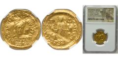 Byzantine states Byzantine states Byzantine Empire AD 491-518 Solidus - Anastasius I Dicorus (VICTORIA AVGGG) Gold Constantinopolis Mint 4.29g NGC CH AU 2/5 2/5