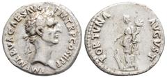 Roman Imperial Roman Imperial, Nerva AD 96-98. Rome, Denarius AR 18,7 mm., 3,2g. IMP NERVA CAES AVG P M TR P COS II PP, laureate head of Nerva right / FORTVNA AVGVST, Fortuna standing left holding rud