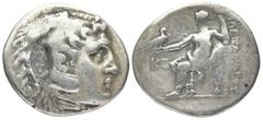 Greek LYCIA, Phaselis. (Circa 218/7-186/5 BC). In the name and types of Alexander III of Macedon. year KE = 25 = 197-196 AR Tetradrachm (31,9mm 16,2g) Obv: Head of Herakles right, wearing lionskin hea