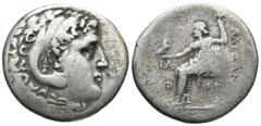 Greek LYCIA, Phaselis. (Circa 218/7-186/5 BC). In the name and types of Alexander III of Macedon. Dated CY 11 (211/0 BC) AR Tetradrachm (32,1mm 15,9g) Obv: Head of Herakles right, wearing lionskin hea