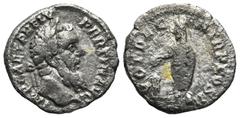 Roman Imperial Pertinax (AD 193). Rome AR Denarius (18,1mm 2,9g) Obv: IMP CAES P HELV PERTIN AVG. Laureate head of Pertinax to right. Rev: VOT DECEN TR P COS II. Pertinax, togate and veiled, standing 