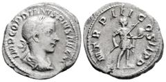 Roman Imperial Roman Imperial Gordian III (238-244 AD) Rome AR Antoninianus (21.6mm, 2.7g) Obv: IMP GORDIANVS PIVS FEL AVG Radiate, draped and cuirassed bust of Gordian III to right, seen from behind.