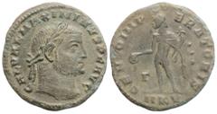 Roman Imperial Coins MAXIMINUS II DAIA (310-313) Kyzikos AE Follis (25mm, 4.6g) Obv: GAL VAL MAXIMINVS P F AVG Laureate head right. Rev:GENIO IMP-ERATORIS / MKV. Genius standing left, holding patera a