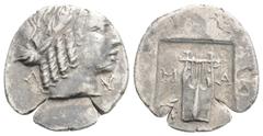 Greek LYCIA, Lycian League, Masikytes (Circa 42 BC) AR Hemidrachm 1.6 gr. 15.8 mm.