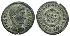 ROMAN IMPERIAL Constantine I AE Nummus, Heraclea Constantine I 'the Great' (306-337 AD). AE Nummus (19mm, 2.97 g), Heraclea, 324. Obv. CONSTANTINVS AVG, Laureate head to right. Rev. D N CONSTANTINI MA