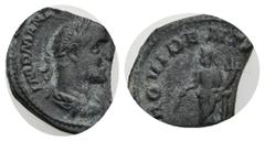 ROMAN IMPERIAL Gordian II, AD 238. Denarius (Silver, 20mm, 1.91 g), Rome. IMP M ANT GORDIANVS AFR AVG Laureate, draped and cuirassed bust of Gordian II to right. Rev. PROVIDENTIA AVGG Providentia stan
