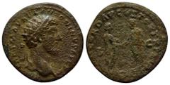 ROMAN IMPERIAL Marcus Aurelius Æ Dupondius. (26mm, 10.3 g) Rome, AD 161. IMP CAES M AVREL ANTONINVS AVG P M, radiate head right / CONCORD AVGVSTOR TR P XVI, Marcus Aurelius and Lucius Veres standing w