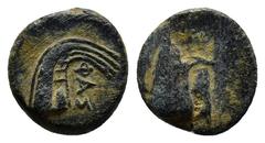 GREEK LYCIA. Phaselis. (Circa 250-221/0 BC). Ae. (10mm, 1.1 g) Obv: ΦΑΣ. Stern of galley left. Rev: Prow of galley right.