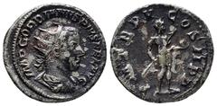 ROMAN IMPERIAL Gordian III, 238-244. Antoninianus (22mm, 4.4 g), Rome, 241-243. IMP GORDIANVS PIVS FEL AVG Radiate, draped and cuirassed bust of Gordian III to right. Rev. P M TR P V COS II P P Gordia