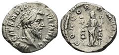 ROMAN IMPERIAL Didius Julianus, 193. Denarius (3.1 Gr. 24 mm.), Rome. IMP CAES M DID IVLIAN AVG Laureate head of Didius Julianus to right. Rev. CONCORD MILIT Concordia standing front, head to left, ho
