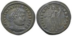 ROMAN IMPERIAL Galerius AE Nummus, Heraclea mint Galerius as Caesar (293-305 AD). AE Nummus (28mm, 10.2 g), Heraclea, c. 296-297. Obv. GAL VAL MAXIMIANVS NOB CAES, laureate head right. Rev. GENIO POPV